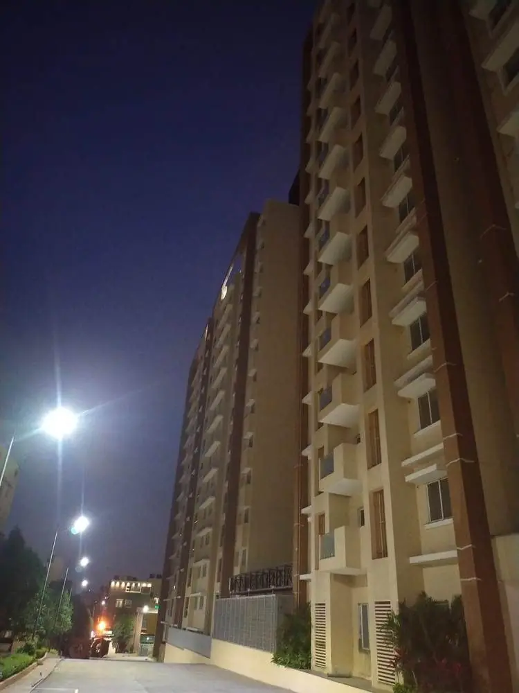 Meenakshi Vrindavan tower at dusk