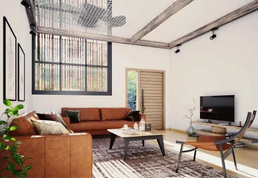 Warm living room interior